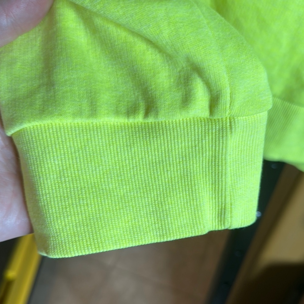 Zara Neon Yellow “No Need To Stress” Oversized Sweatshirt Pullover Size Small - Picture 6 of 9